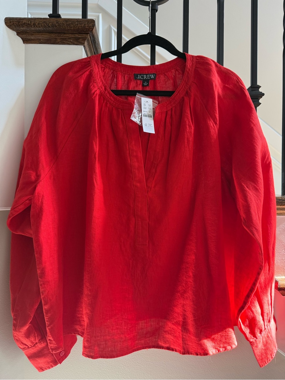 Jcrew Linen Popover Top NWT